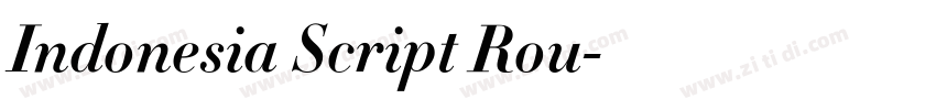 Indonesia Script Rou字体转换